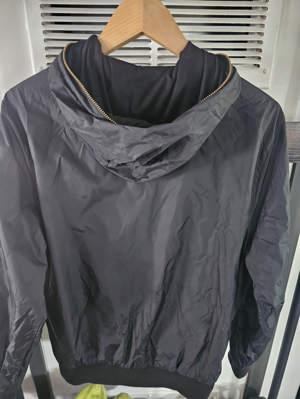 Crooks & Castles Black Jacket with Gold Zip Detail
